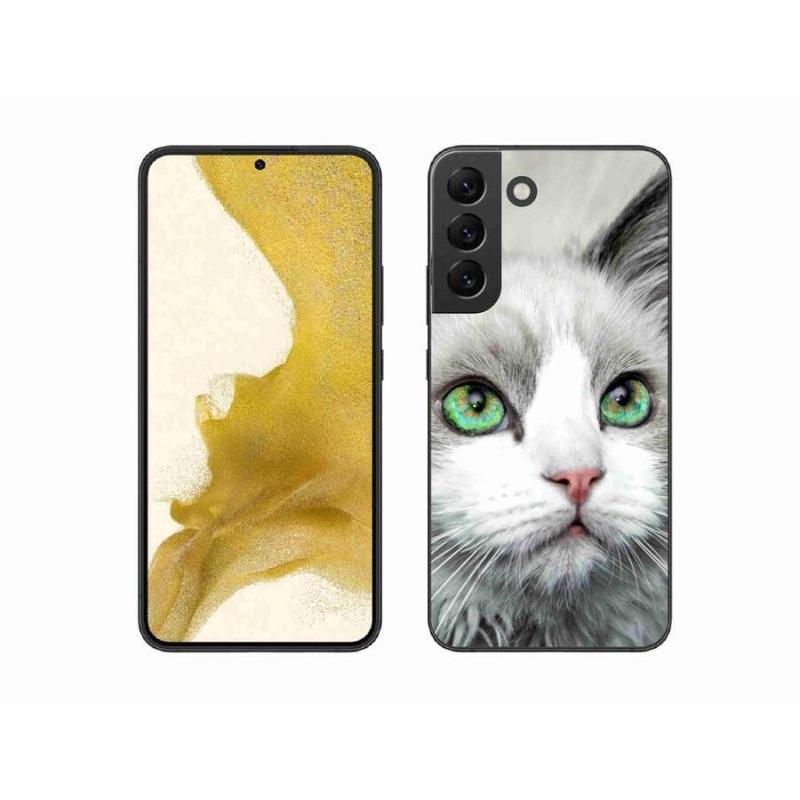Gelový kryt mmCase na mobil Samsung Galaxy S22+ 5G - kočičí pohled
