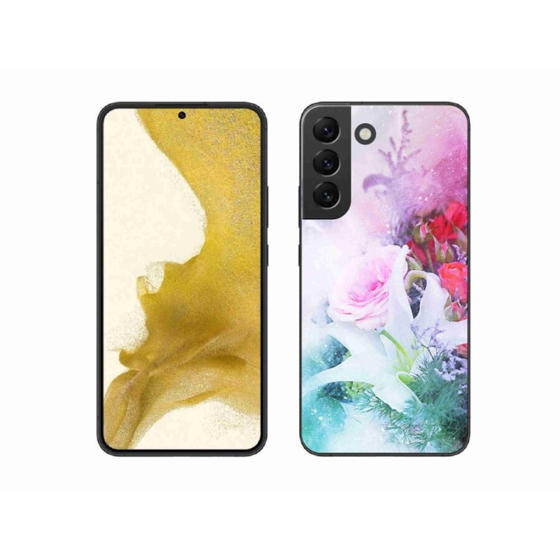 Gelový kryt mmCase na mobil Samsung Galaxy S22+ 5G - květiny 4