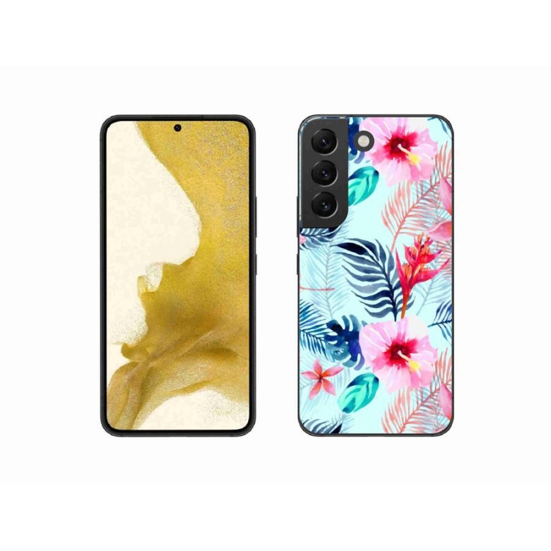 Gelový kryt mmCase na mobil Samsung Galaxy S22 5G - květiny