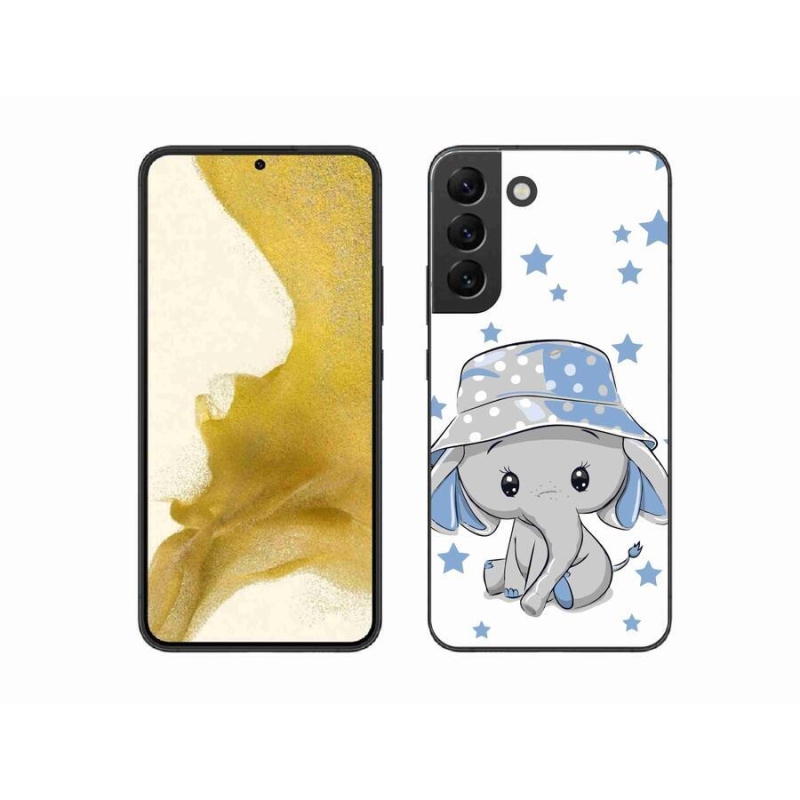 Gelový kryt mmCase na mobil Samsung Galaxy S22+ 5G - modrý slon
