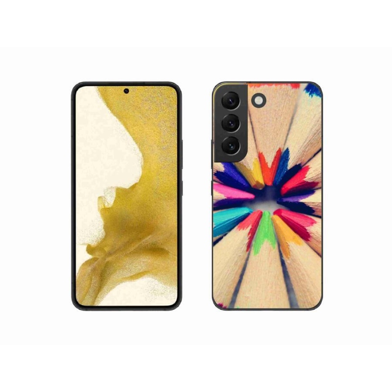 Gelový kryt mmCase na mobil Samsung Galaxy S22 5G - pastelky