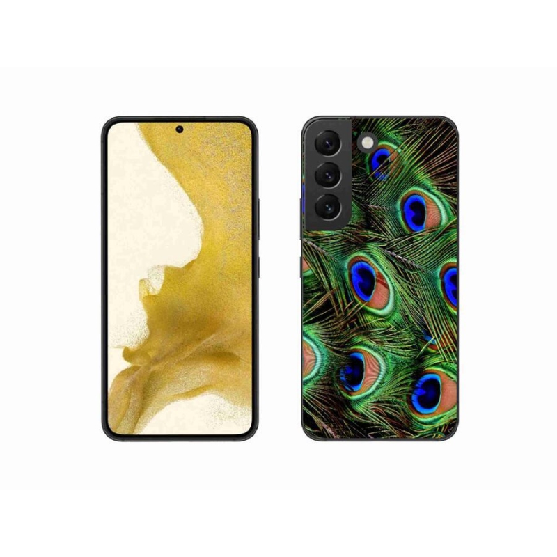 Gelový kryt mmCase na mobil Samsung Galaxy S22 5G - paví peří