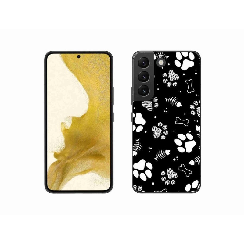 Gelový kryt mmCase na mobil Samsung Galaxy S22 5G - psí tlapky