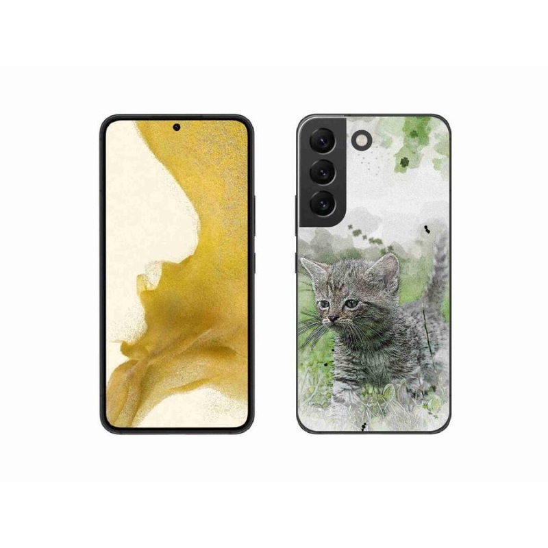 Gelový kryt mmCase na mobil Samsung Galaxy S22 5G - roztomilé kotě 1