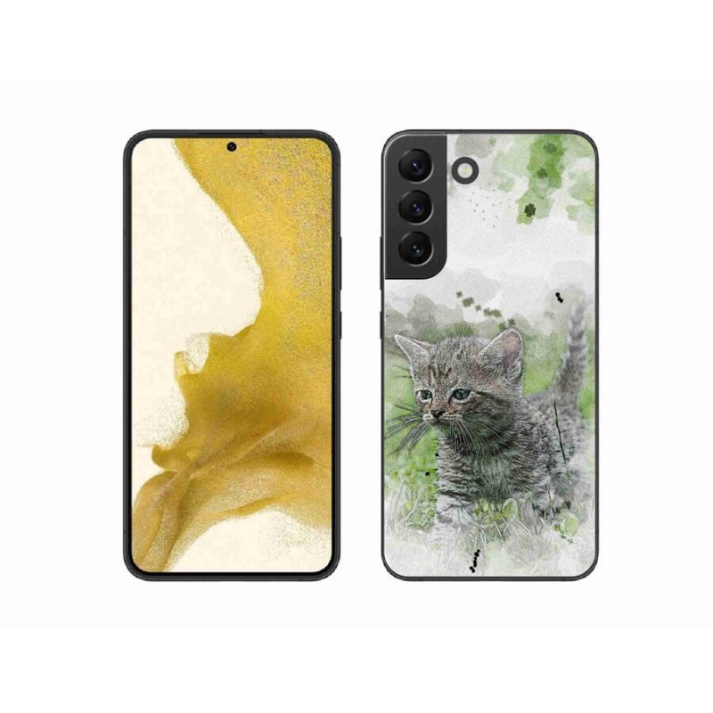 Gelový kryt mmCase na mobil Samsung Galaxy S22+ 5G - roztomilé kotě 1