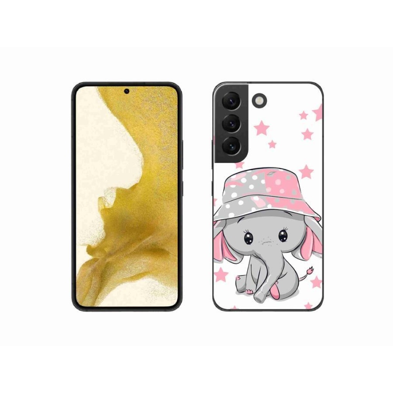 Gelový kryt mmCase na mobil Samsung Galaxy S22 5G - růžový slon