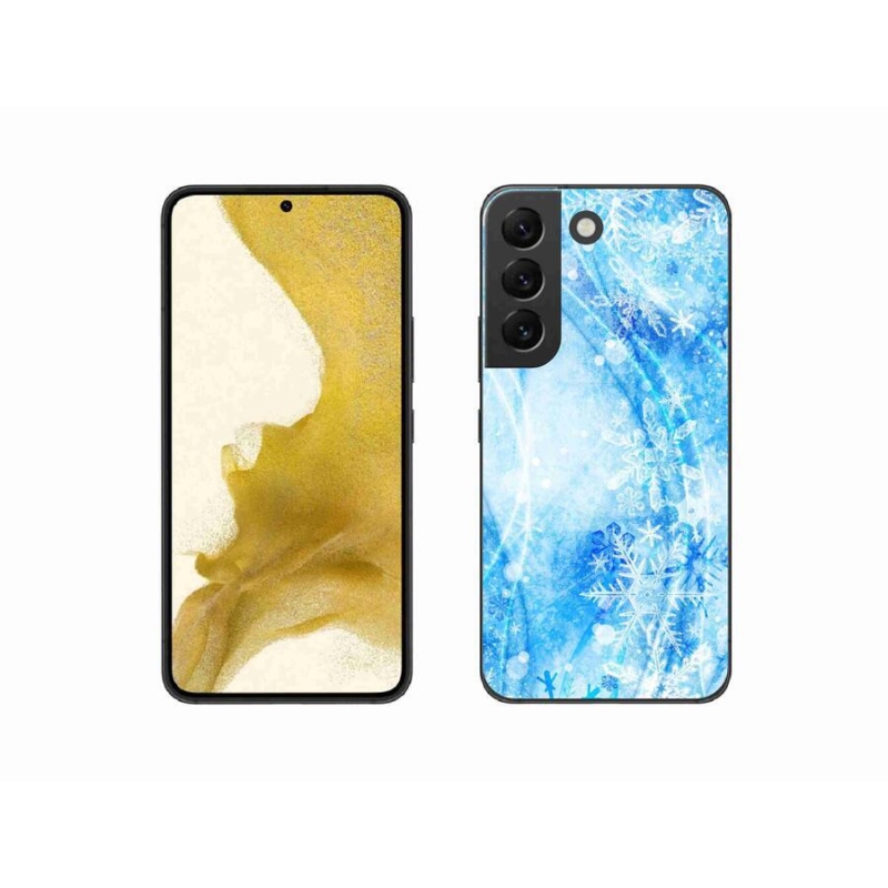 Gelový kryt mmCase na mobil Samsung Galaxy S22 5G - sněhové vločky