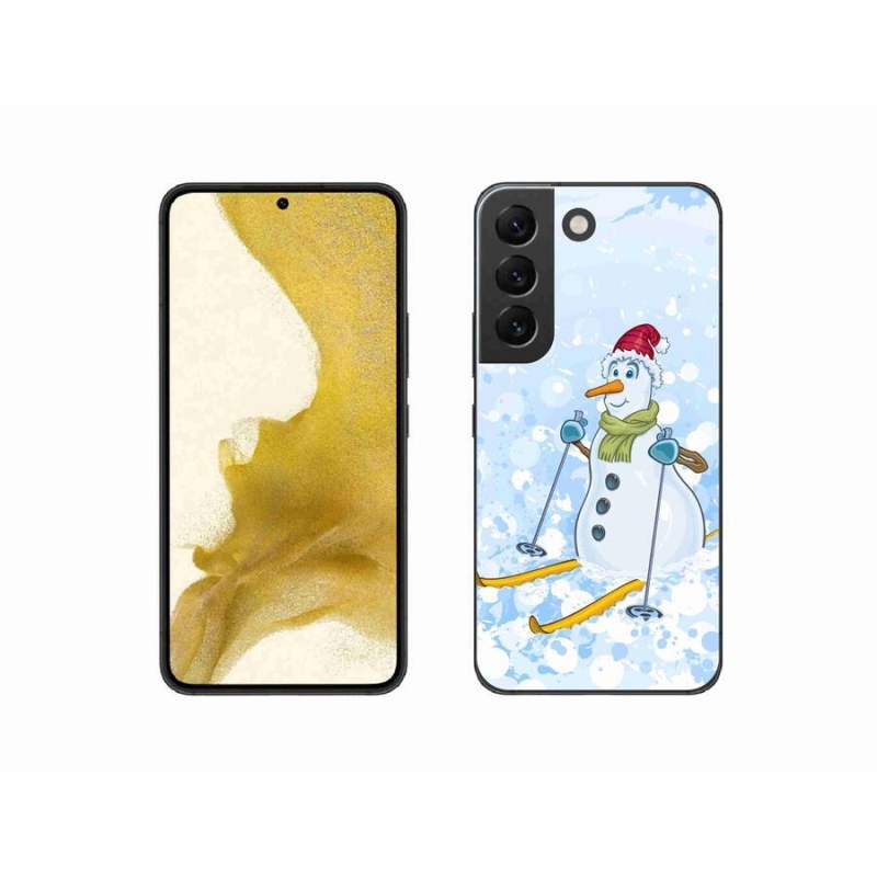 Gelový kryt mmCase na mobil Samsung Galaxy S22 5G - sněhulák