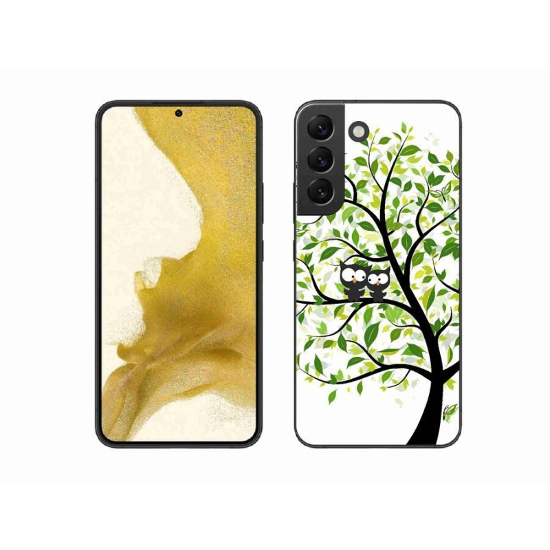 Gelový kryt mmCase na mobil Samsung Galaxy S22+ 5G - sovičky na stromě