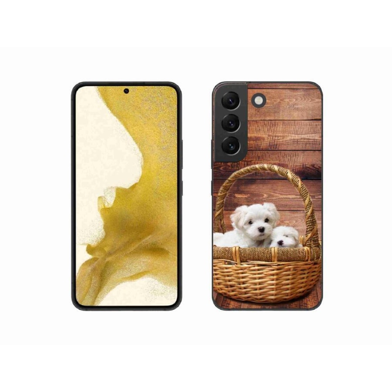 Gelový kryt mmCase na mobil Samsung Galaxy S22 5G - štěňátka