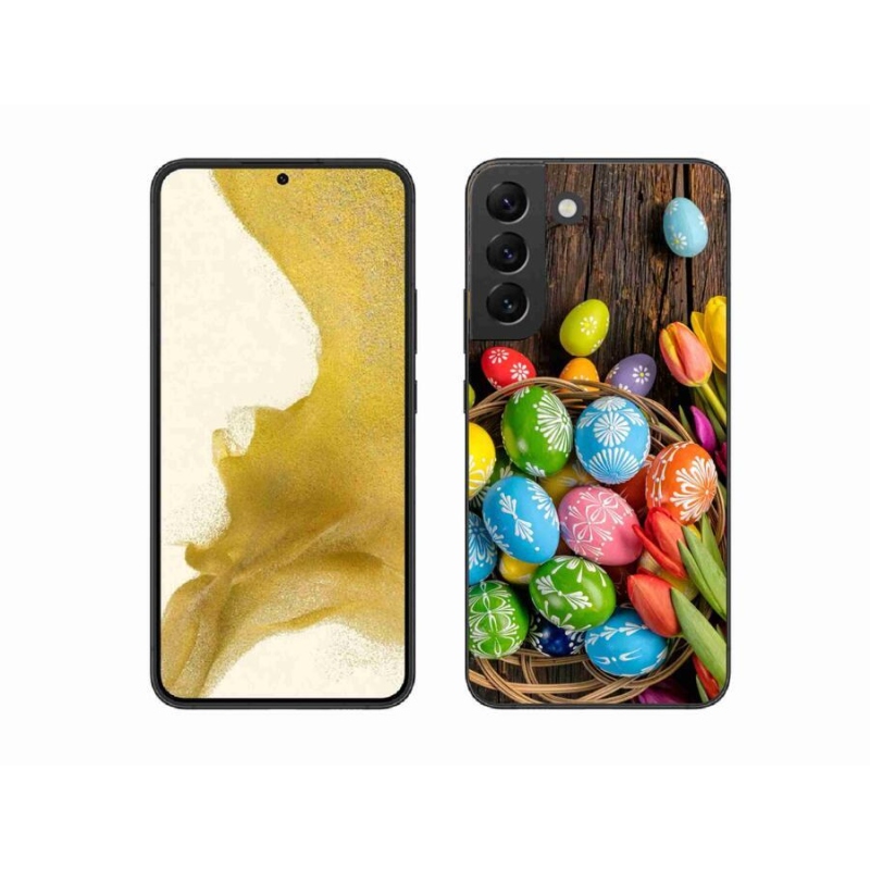 Gelový kryt mmCase na mobil Samsung Galaxy S22+ 5G - velikonoční vajíčka