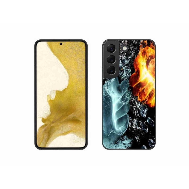 Gelový kryt mmCase na mobil Samsung Galaxy S22 5G - voda a oheň
