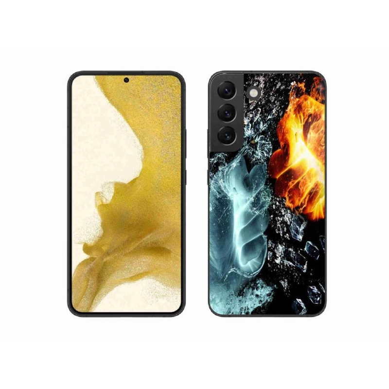 Gelový kryt mmCase na mobil Samsung Galaxy S22+ 5G - voda a oheň