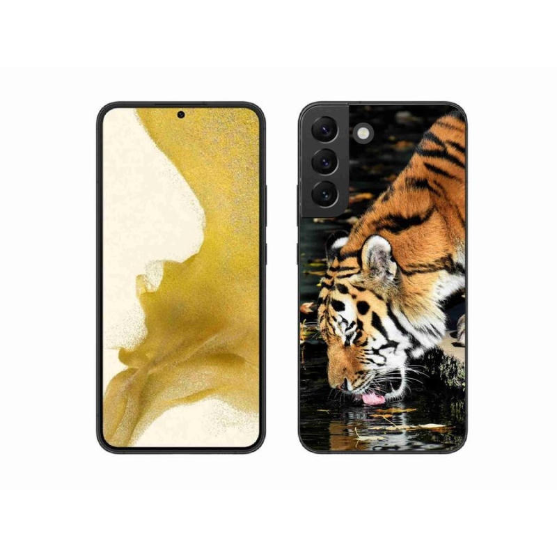 Gelový kryt mmCase na mobil Samsung Galaxy S22+ 5G - žíznivý tygr