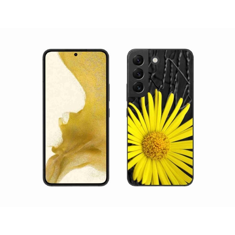 Gelový kryt mmCase na mobil Samsung Galaxy S22 5G - žlutá květina