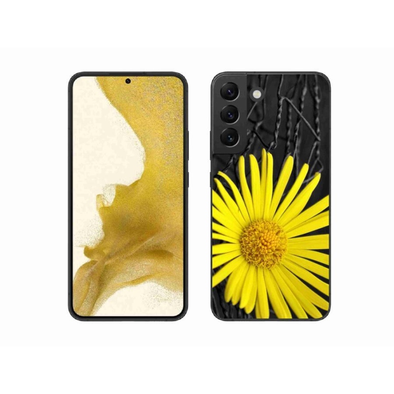 Gelový kryt mmCase na mobil Samsung Galaxy S22+ 5G - žlutá květina