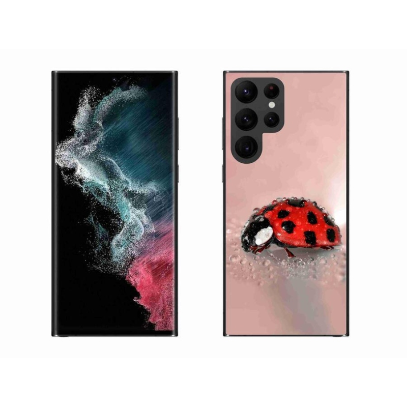 Gelový kryt mmCase na mobil Samsung Galaxy S22 Ultra 5G - beruška