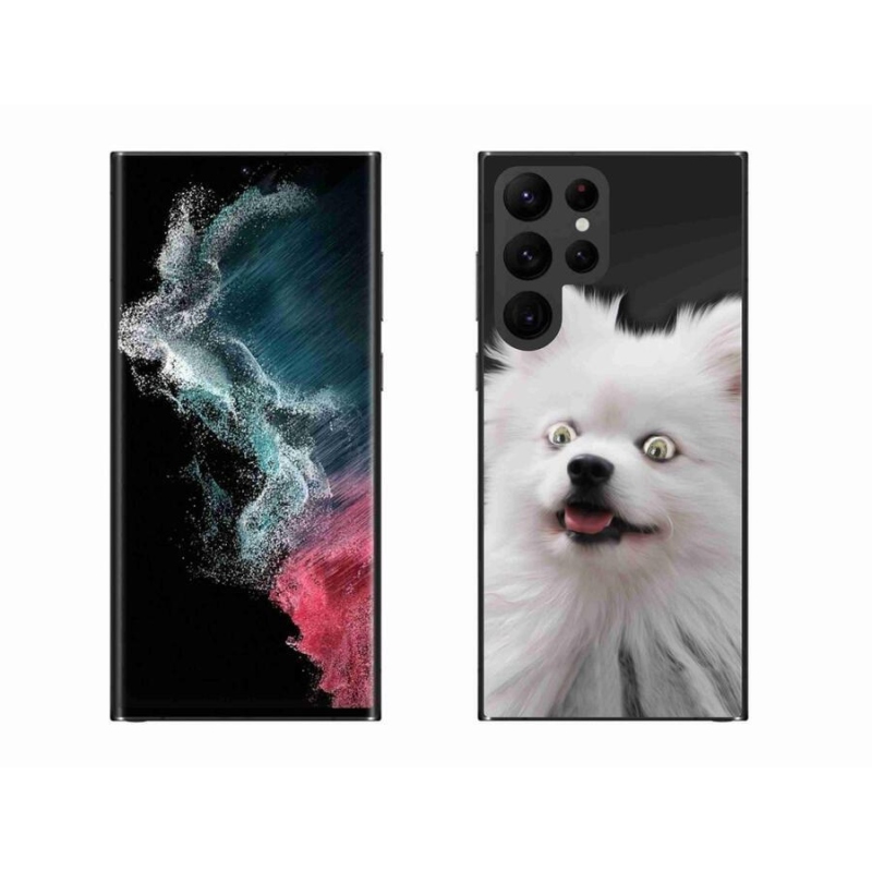 Gelový kryt mmCase na mobil Samsung Galaxy S22 Ultra 5G - bílý špic
