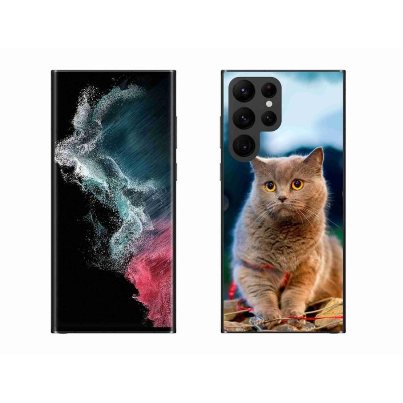 Gelový kryt mmCase na mobil Samsung Galaxy S22 Ultra 5G - britská modrá 2