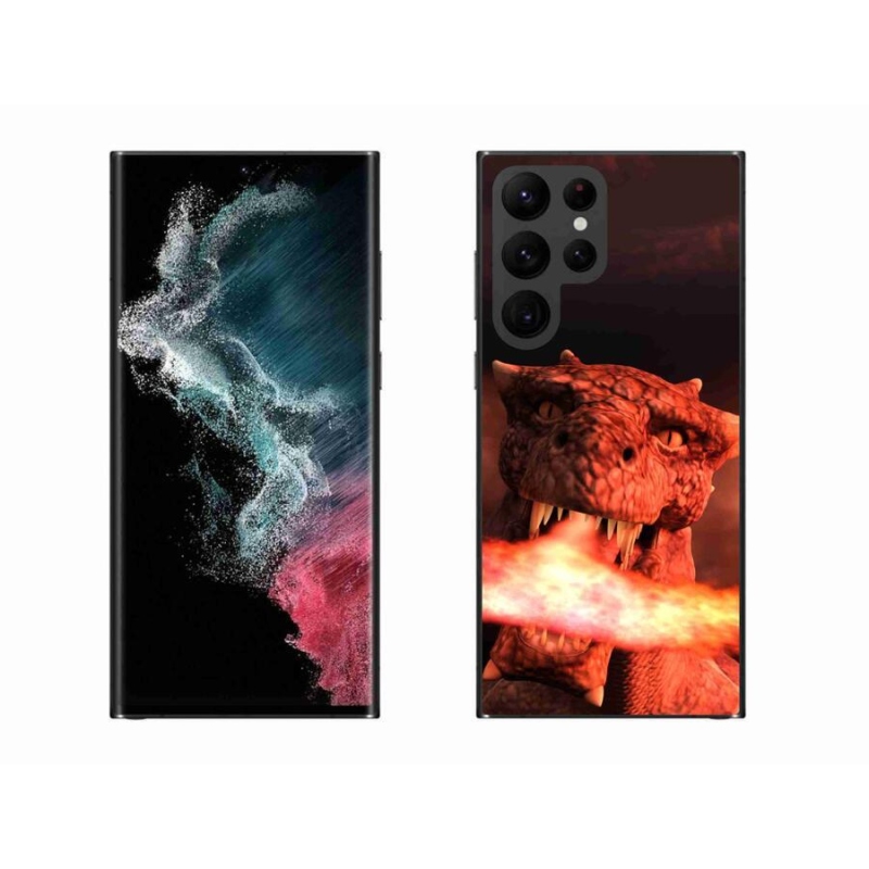 Gelový kryt mmCase na mobil Samsung Galaxy S22 Ultra 5G - drak