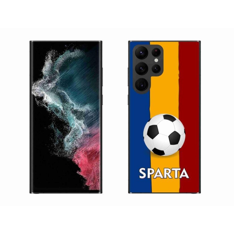 Gelový kryt mmCase na mobil Samsung Galaxy S22 Ultra 5G - fotbal 1