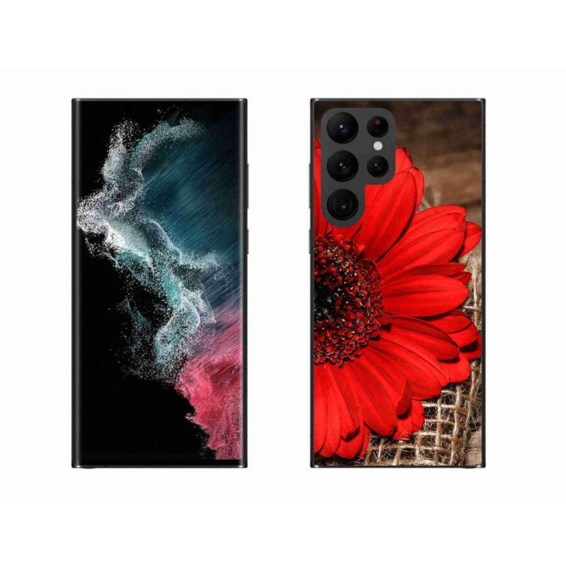 Gelový kryt mmCase na mobil Samsung Galaxy S22 Ultra 5G - gerbera
