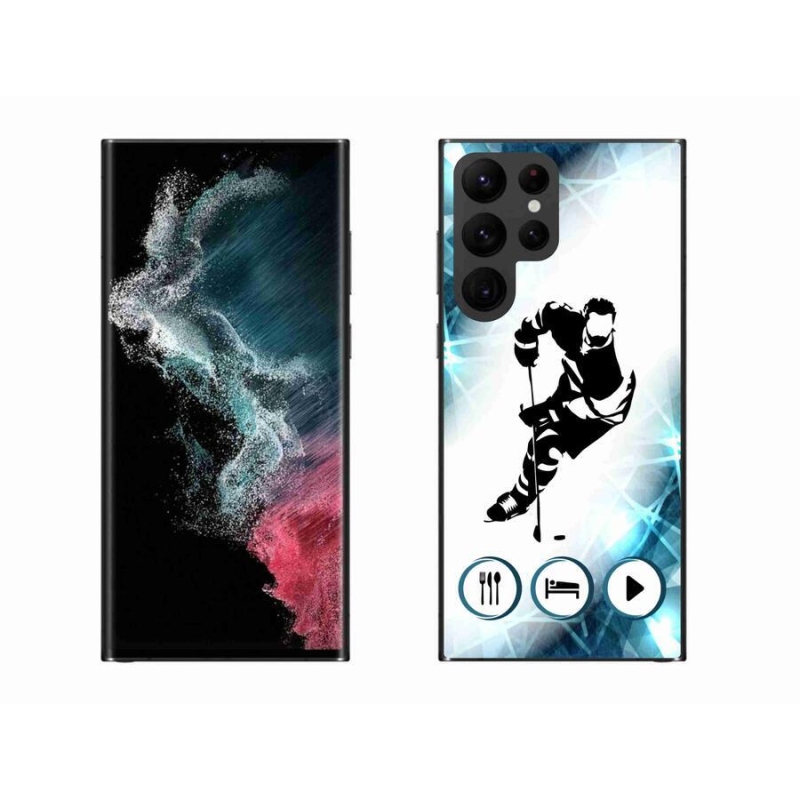 Gelový kryt mmCase na mobil Samsung Galaxy S22 Ultra 5G - hokej 1