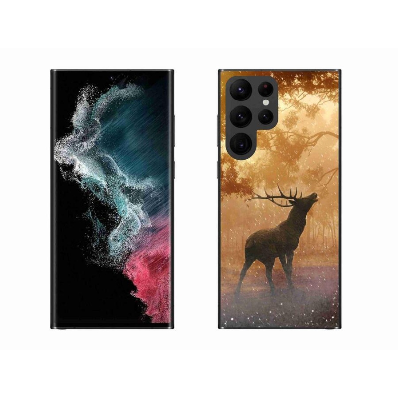 Gelový kryt mmCase na mobil Samsung Galaxy S22 Ultra 5G - jelen v říji