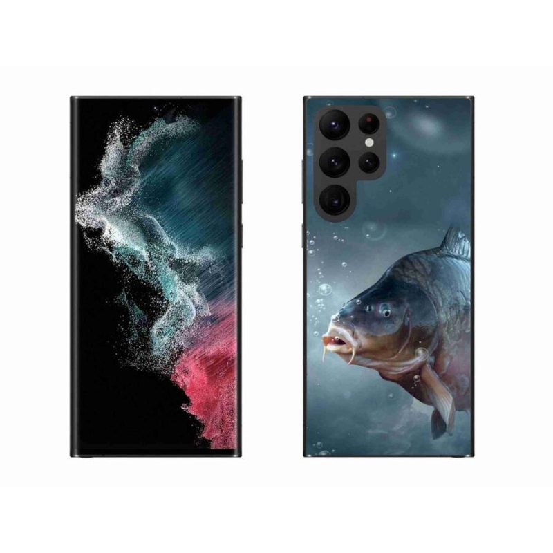 Gelový kryt mmCase na mobil Samsung Galaxy S22 Ultra 5G - kapr a bublinky