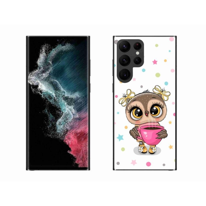 Gelový kryt mmCase na mobil Samsung Galaxy S22 Ultra 5G - kreslená sovička