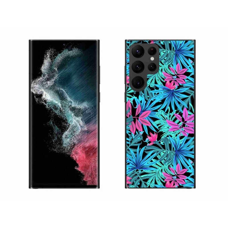 Gelový kryt mmCase na mobil Samsung Galaxy S22 Ultra 5G - květiny 3