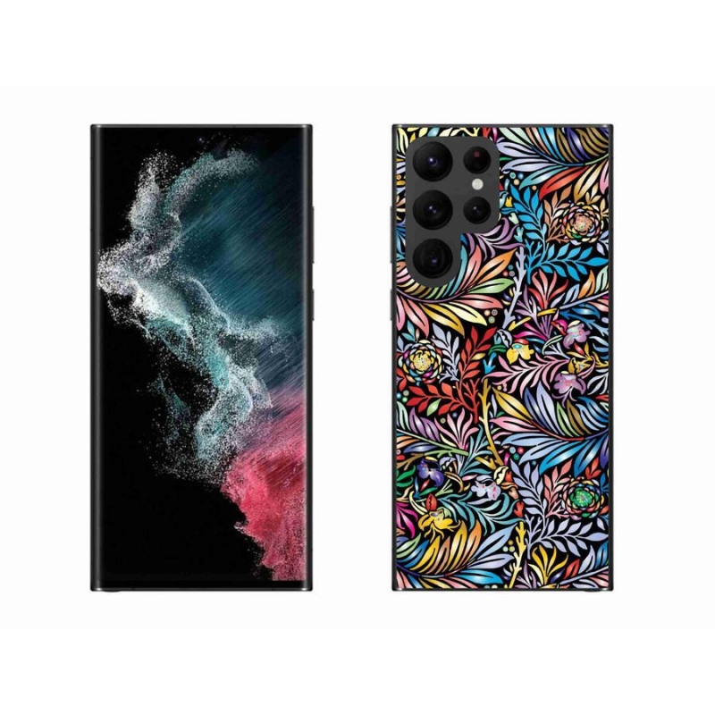 Gelový kryt mmCase na mobil Samsung Galaxy S22 Ultra 5G - květiny 5