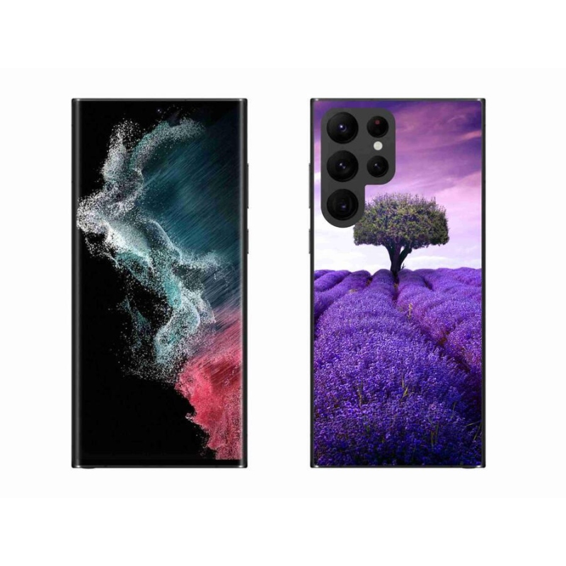 Gelový kryt mmCase na mobil Samsung Galaxy S22 Ultra 5G - levandulová louka