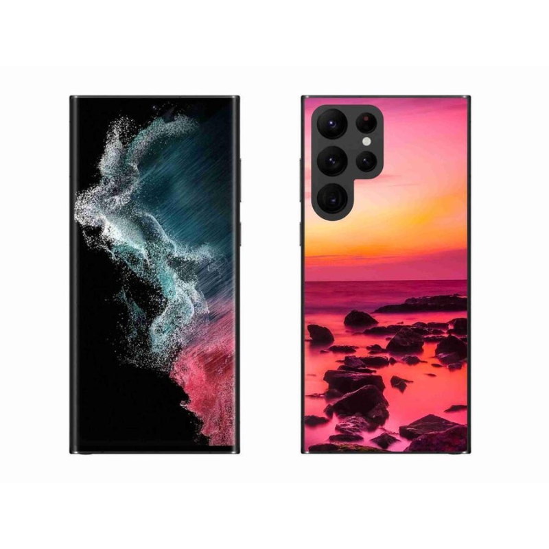 Gelový kryt mmCase na mobil Samsung Galaxy S22 Ultra 5G - moře a záře
