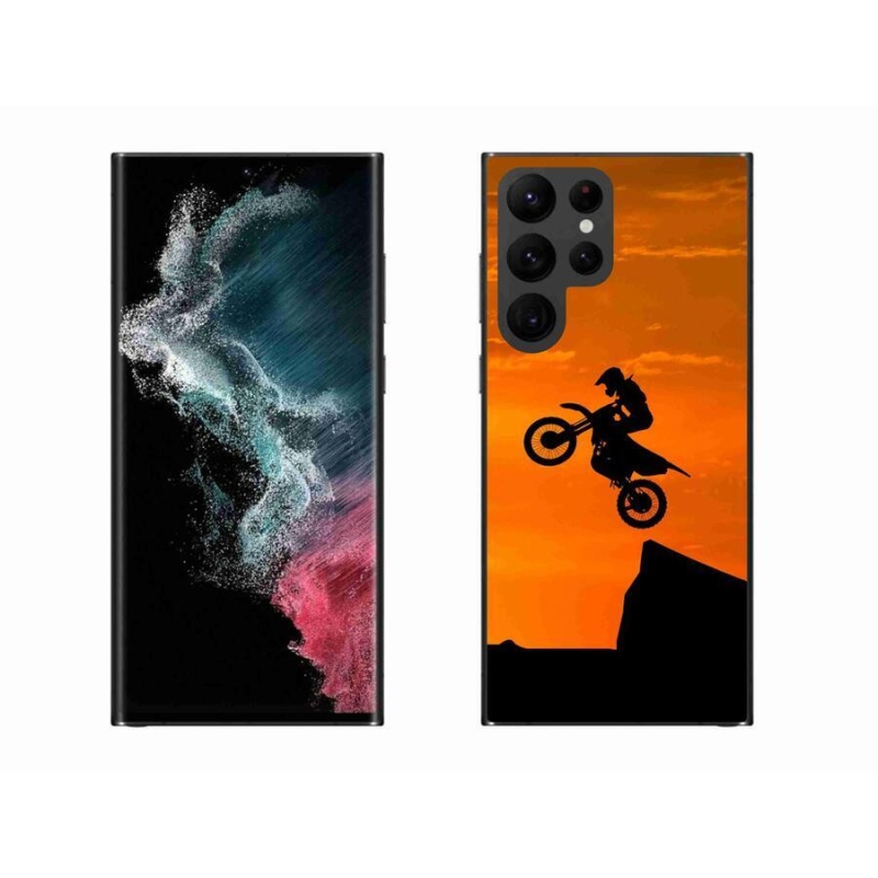 Gelový kryt mmCase na mobil Samsung Galaxy S22 Ultra 5G - motocross