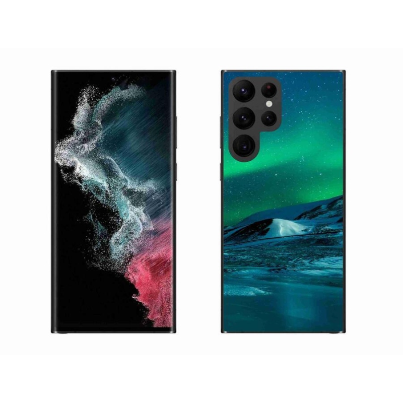 Gelový kryt mmCase na mobil Samsung Galaxy S22 Ultra 5G - polární záře