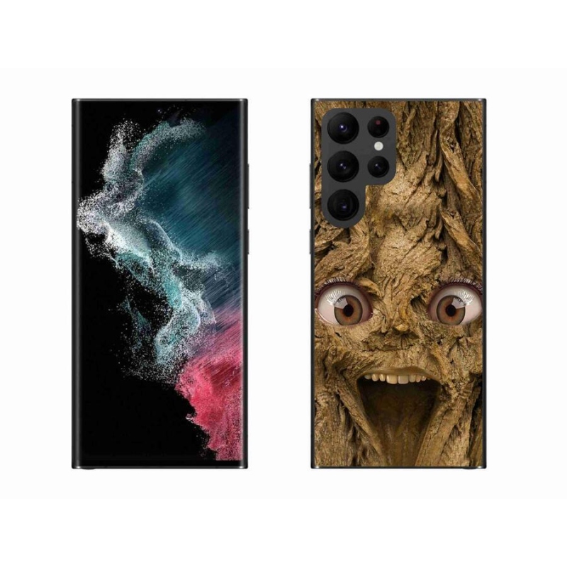 Gelový kryt mmCase na mobil Samsung Galaxy S22 Ultra 5G - veselý strom s očima