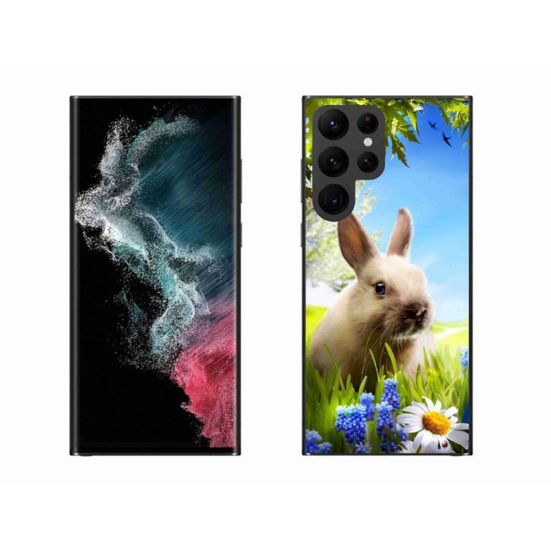 Gelový kryt mmCase na mobil Samsung Galaxy S22 Ultra 5G - zajíček