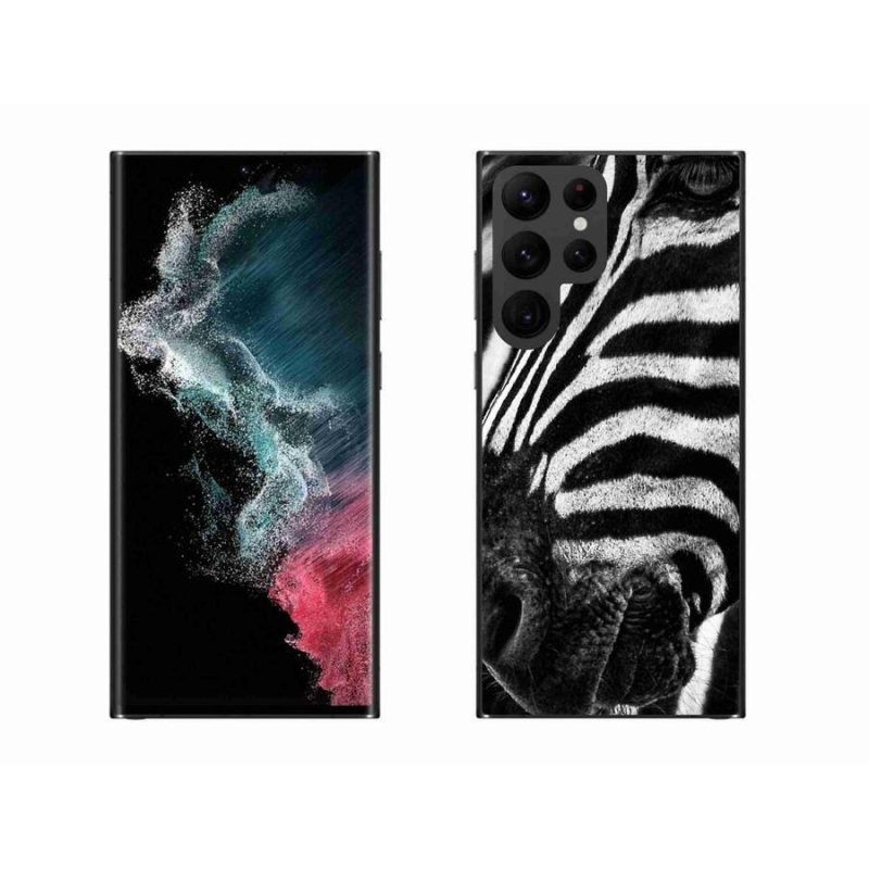 Gelový kryt mmCase na mobil Samsung Galaxy S22 Ultra 5G - zebra