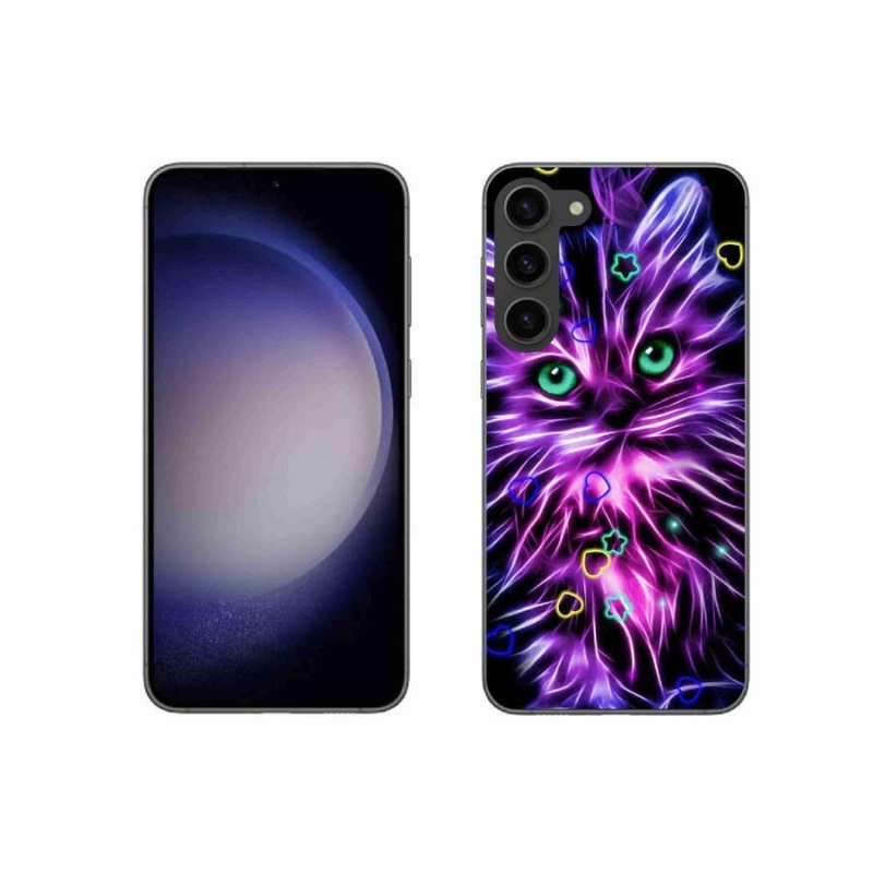 Gelový kryt mmCase na mobil Samsung Galaxy S23+ 5G - abstraktní kočka