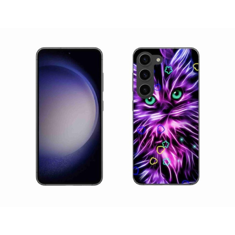 Gelový kryt mmCase na mobil Samsung Galaxy S23 5G - abstraktní kočka