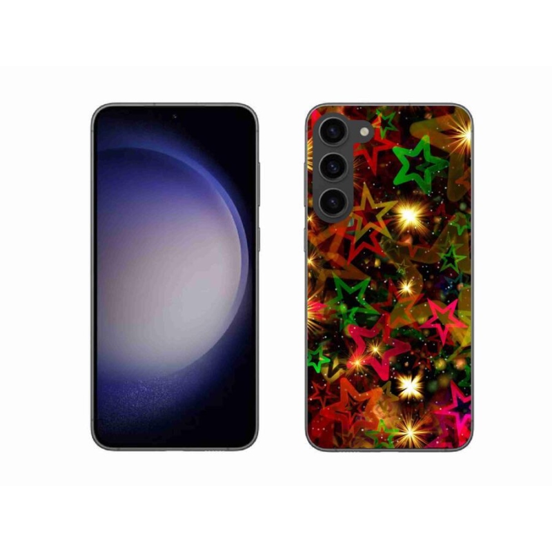 Gelový kryt mmCase na mobil Samsung Galaxy S23+ 5G - barevné hvězdičky