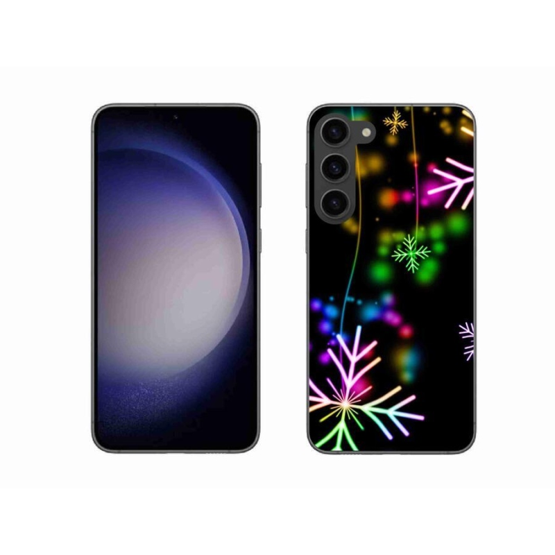 Gelový kryt mmCase na mobil Samsung Galaxy S23+ 5G - barevné vločky