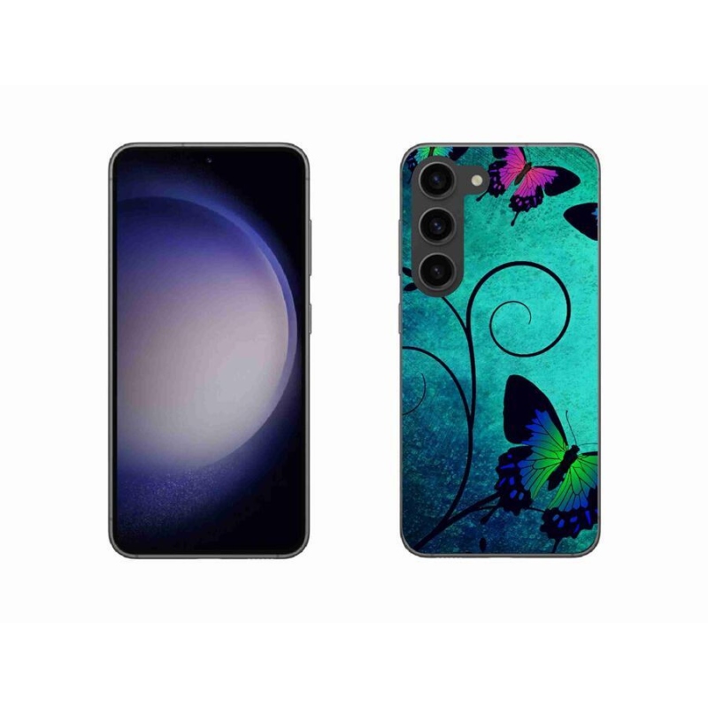 Gelový kryt mmCase na mobil Samsung Galaxy S23 5G - barevní motýli