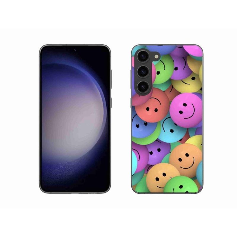 Gelový kryt mmCase na mobil Samsung Galaxy S23+ 5G - barevní smajlíci