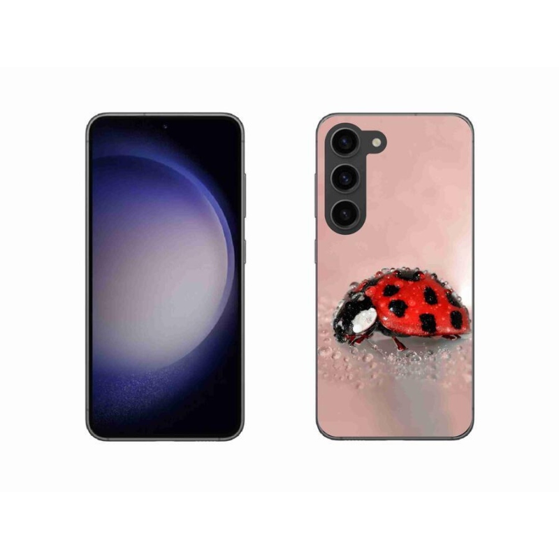 Gelový kryt mmCase na mobil Samsung Galaxy S23 5G - beruška