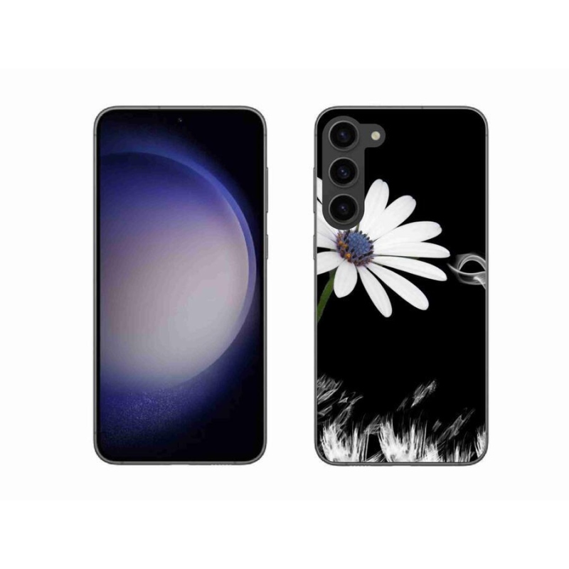 Gelový kryt mmCase na mobil Samsung Galaxy S23+ 5G - bílá květina