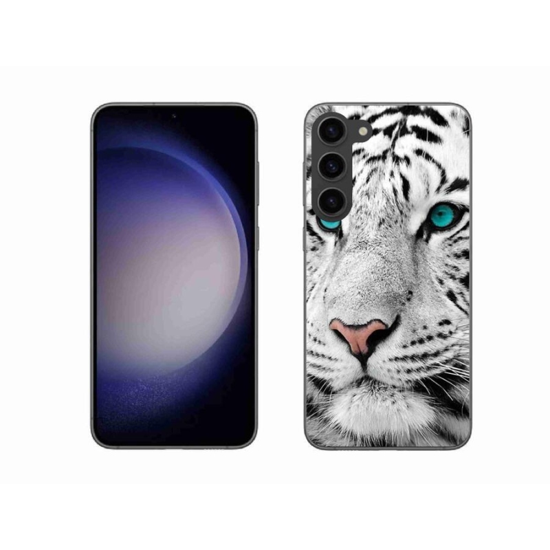 Gelový kryt mmCase na mobil Samsung Galaxy S23+ 5G - bílý tygr