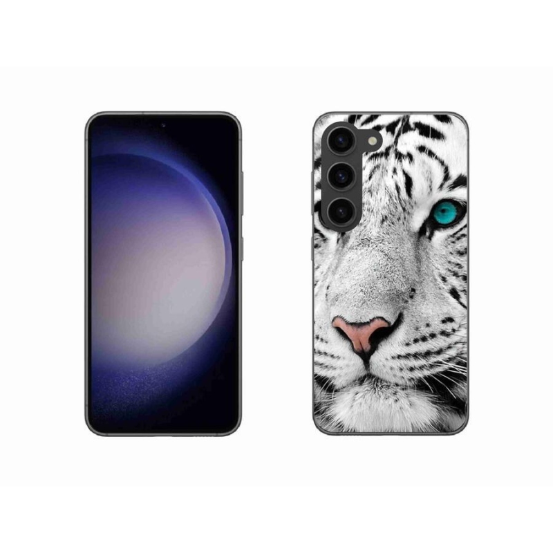 Gelový kryt mmCase na mobil Samsung Galaxy S23 5G - bílý tygr
