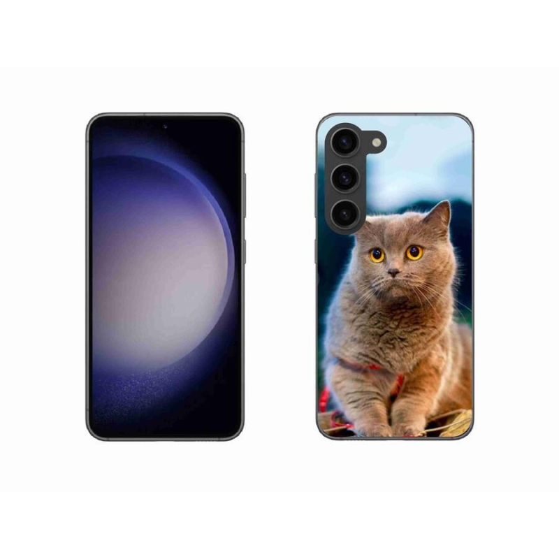 Gelový kryt mmCase na mobil Samsung Galaxy S23 5G - britská modrá 2